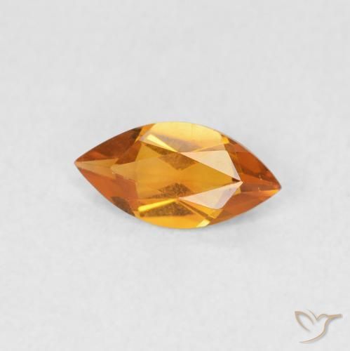 Citrino Laranja Médio Natural 0.47ct, Marquesa, VVS