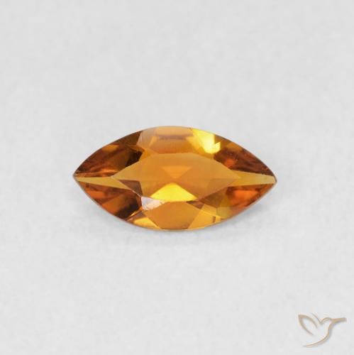 0.46ct Natural Laranja escuro-dourado Citrino, Marquesa, VVS