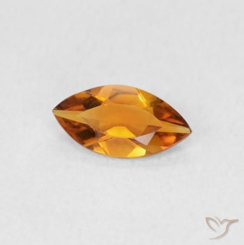 Citrino Laranja escuro-dourado Natural 0.46ct, Marquesa, VVS