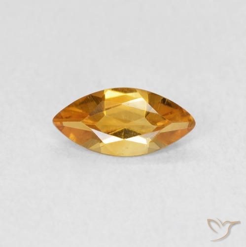 0.44ct Natural Laranja Profundo-Ouro Citrino, Marquesa, VVS