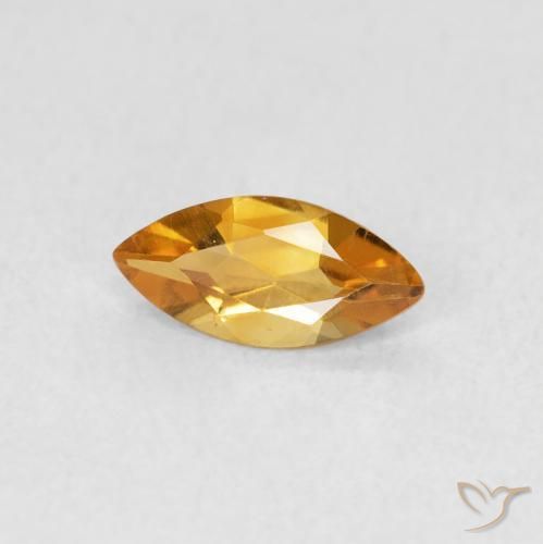 Citrino Laranja Profundo-Ouro Natural 0.44ct, Marquesa, VVS