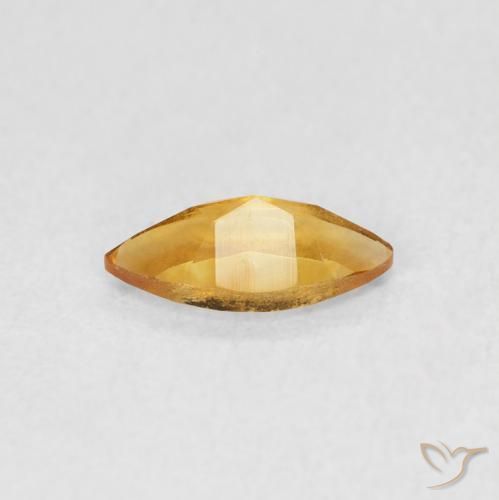 Citrino Laranja Profundo-Ouro Natural 0.44ct, Marquesa, VVS