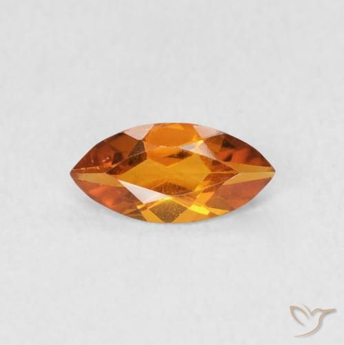 0.47ct Natural Laranja Médio Citrino, Marquesa, VS
