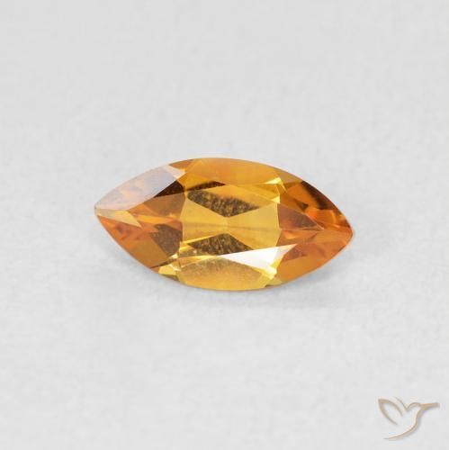Citrino Laranja Médio Natural 0.48ct, Marquesa, VVS