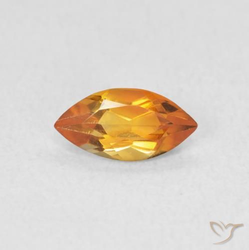0.48ct Natural Laranja Médio Citrino, Marquesa, VVS