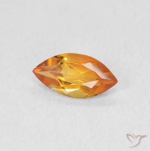 Citrino Laranja Médio Natural 0.48ct, Marquesa, VVS