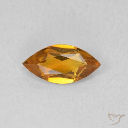 0.50ct Natural Laranja Profundo-Ouro Citrino, Marquesa, VVS