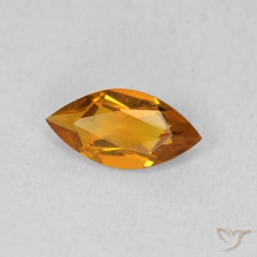 Citrino Laranja Profundo-Ouro Natural 0.50ct, Marquesa, VVS