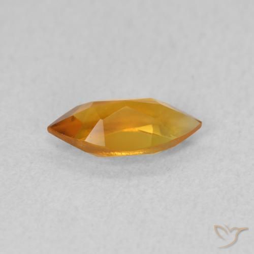 Citrino Laranja Profundo-Ouro Natural 0.50ct, Marquesa, VVS