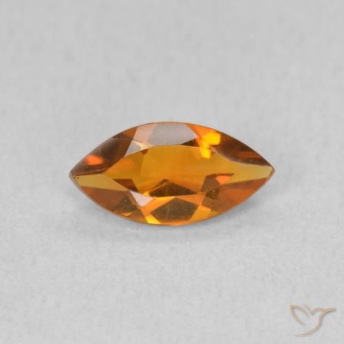 0.50ct Natural Laranja Médio Citrino, Marquesa, VVS