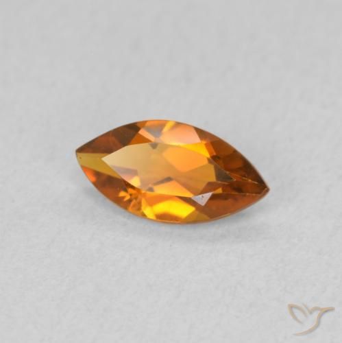 Citrino Laranja Médio Natural 0.50ct, Marquesa, VVS