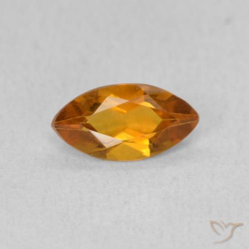 0.49ct Natural laranja marrom Citrino, Marquesa, VVS-VS