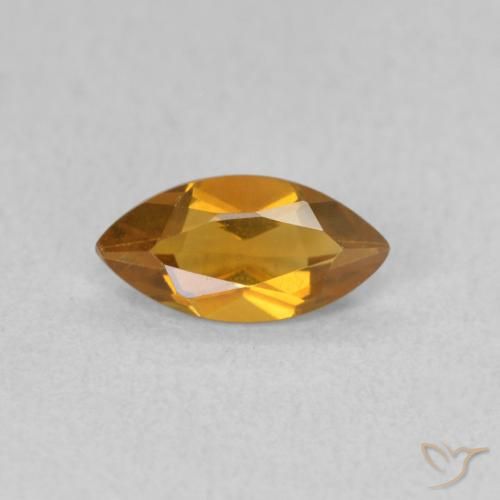 0.48ct Natural Laranja Dourada Citrino, Marquesa, VVS