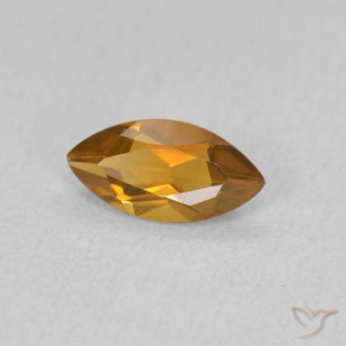 Citrino Laranja Dourada Natural 0.48ct, Marquesa, VVS