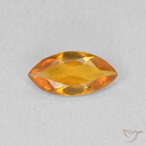 0.40ct Natural Laranja Profundo-Ouro Citrino, Marquesa, VVS