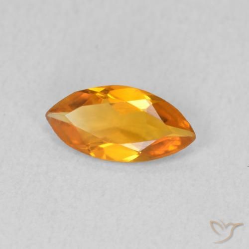 Citrino Laranja Profundo-Ouro Natural 0.40ct, Marquesa, VVS