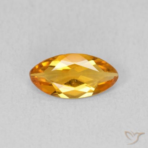 0.43ct Natural Laranja escuro-dourado Citrino, Marquesa, VVS