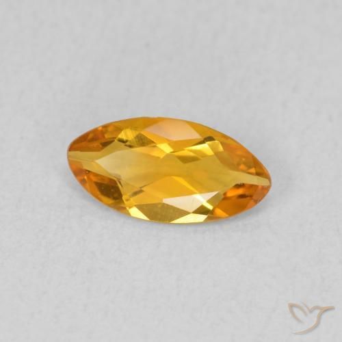 Citrino Laranja escuro-dourado Natural 0.43ct, Marquesa, VVS