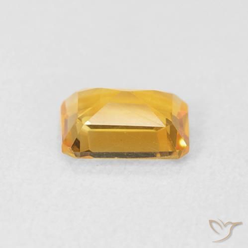Citrino ouro brilhante Natural 1.18ct, Corte Octógono / Esmeralda, VVS
