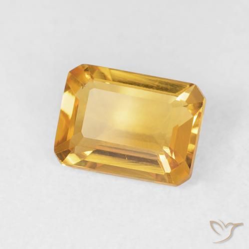 Citrino Medium Light Orange-Gold Natural 1.49ct, Corte Octógono / Esmeralda, VVS
