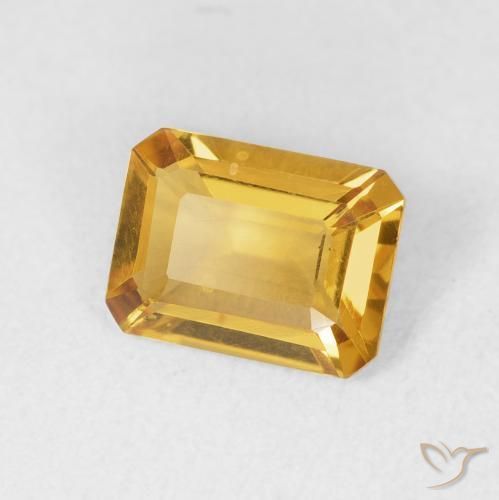 Citrino Laranja-Ouro Natural 1.37ct, Corte Octógono / Esmeralda, VVS-VS