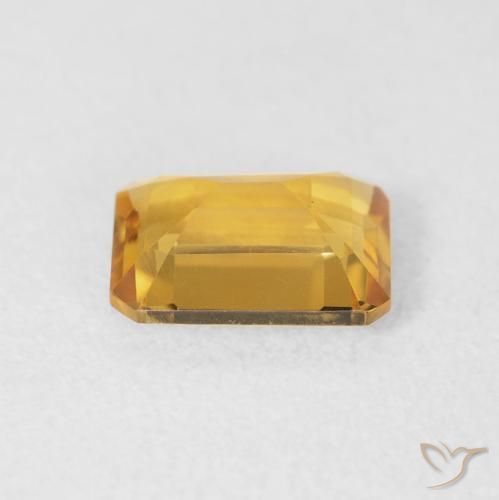 Citrino Laranja-Ouro Natural 1.37ct, Corte Octógono / Esmeralda, VVS-VS