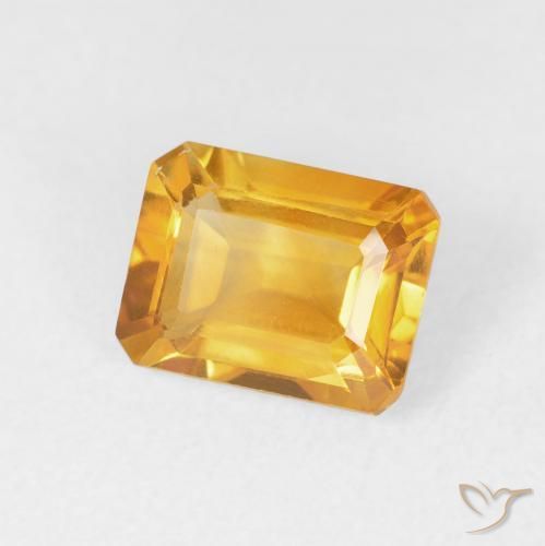 Citrino Laranja-Ouro Natural 1.49ct, Corte Octógono / Esmeralda, VVS-VS