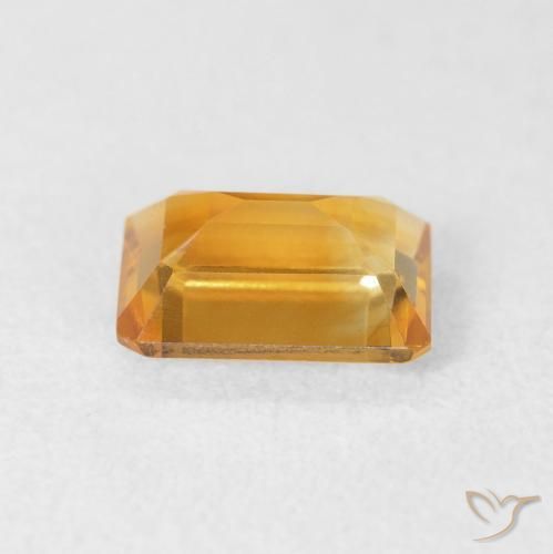 Citrino Laranja Dourada Natural 1.51ct, Corte Octógono / Esmeralda, VVS-VS