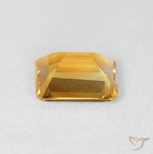 Citrino Laranja escuro-dourado Natural 1.23ct, Corte Octógono / Esmeralda, VVS-VS
