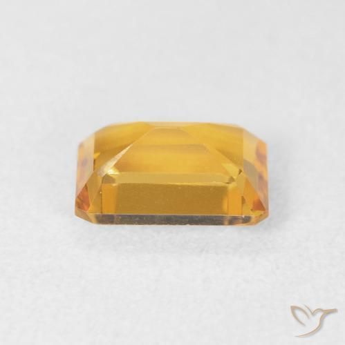 Citrino Medium Light Orange-Gold Natural 1.40ct, Corte Octógono / Esmeralda, VVS