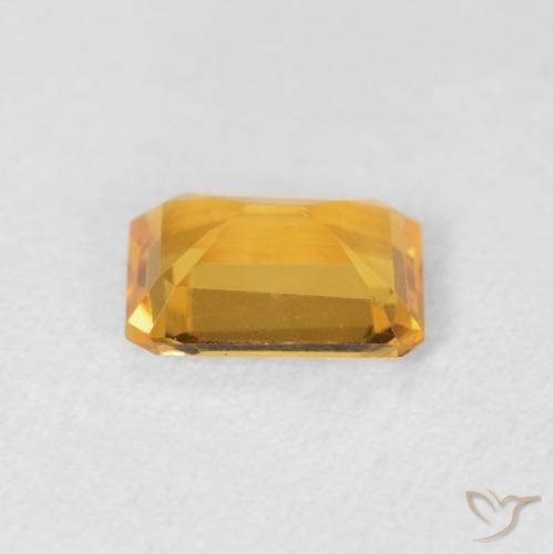 Citrino Medium Light Orange-Gold Natural 1.15ct, Corte Octógono / Esmeralda, VVS