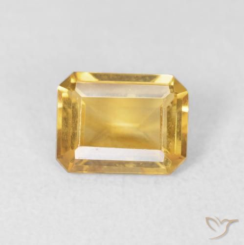 1.25ct Natural ouro médio Citrino, Corte Esmeralda, VVS
