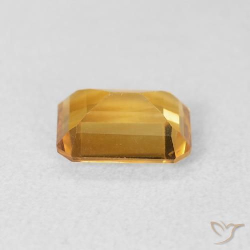 Citrino ouro médio Natural 1.25ct, Corte Octógono / Esmeralda, VVS