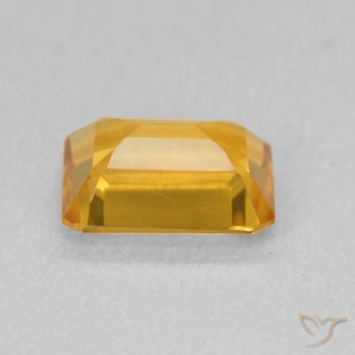 Citrino Laranja Dourado Profundo Natural 1.41ct, Corte Octógono / Esmeralda, VVS