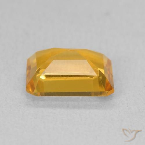 Citrino Laranja-dourado médio Natural 1.42ct, Corte Octógono / Esmeralda, VVS