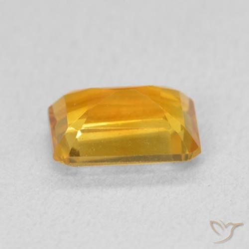 Citrino Laranja Profundo-Ouro Natural 1.34ct, Corte Octógono / Esmeralda, VVS