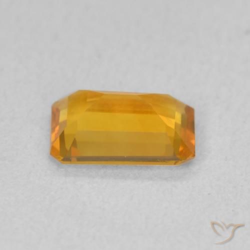 Citrino Laranja Profundo-Ouro Natural 0.93ct, Corte Octógono / Esmeralda, VVS