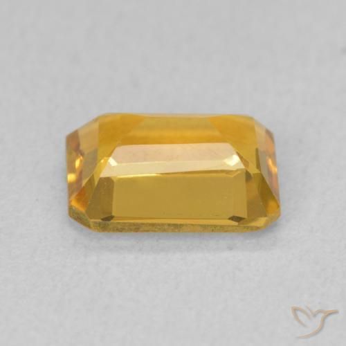 Citrino Laranja Dourado Profundo Natural 1.35ct, Corte Octógono / Esmeralda, VVS-VS