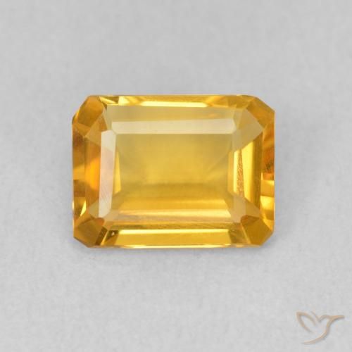 1.03ct Natural Laranja Dourada Citrino, Corte Esmeralda, VVS-VS