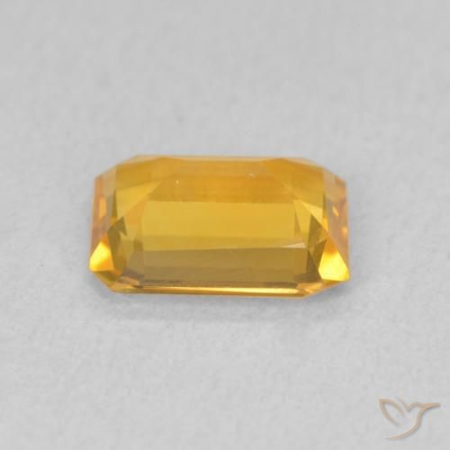Citrino Laranja Dourada Natural 1.03ct, Corte Octógono / Esmeralda, VVS-VS