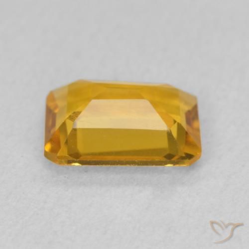 Citrino Dourado Escuro Natural 1.29ct, Corte Octógono / Esmeralda, VVS-VS
