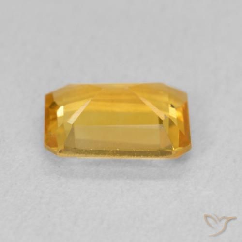 Citrino Dourado médio Natural 1.24ct, Corte Octógono / Esmeralda, VVS-VS