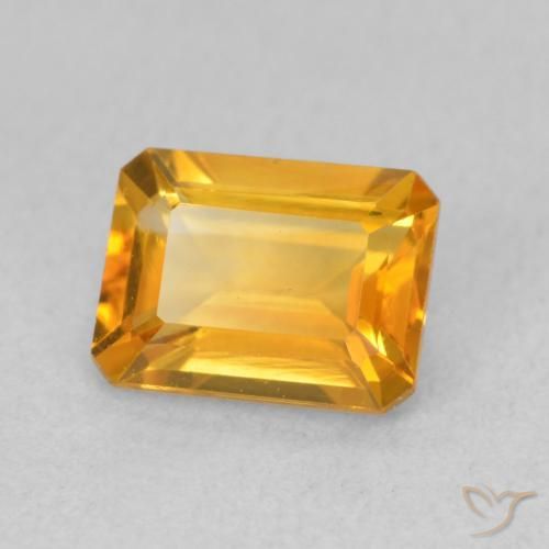 Citrino Laranja Profundo-Ouro Natural 1.42ct, Corte Octógono / Esmeralda, VVS