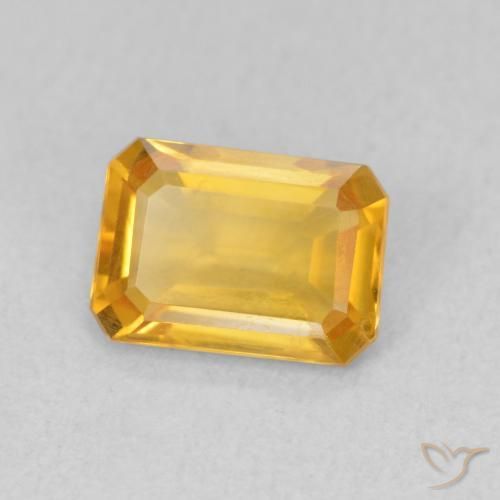 Citrino Dourado médio Natural 1.07ct, Corte Octógono / Esmeralda, VVS-VS
