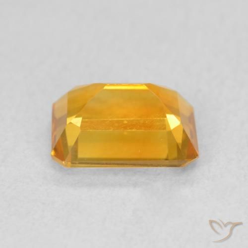 Citrino Medium Light Orange-Gold Natural 1.34ct, Corte Octógono / Esmeralda, VVS-VS