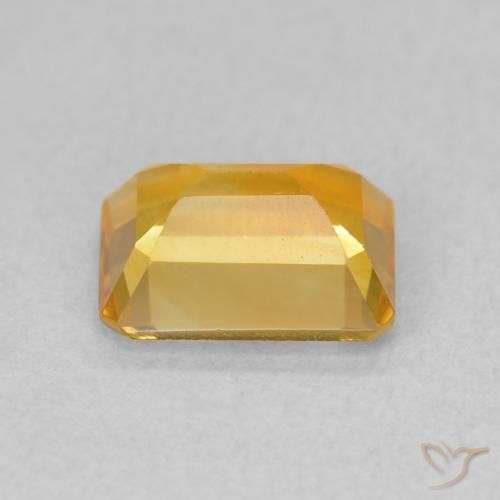 Citrino Dourado médio Natural 1.48ct, Corte Octógono / Esmeralda, VVS