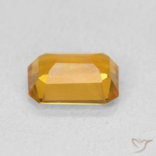 Citrino Laranja escuro-dourado Natural 1.21ct, Corte Octógono / Esmeralda, VVS-VS