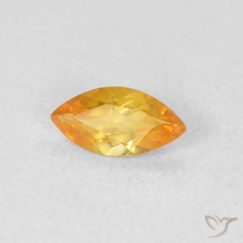 Citrino Dourado médio Natural 0.44ct, Marquesa, VVS-VS