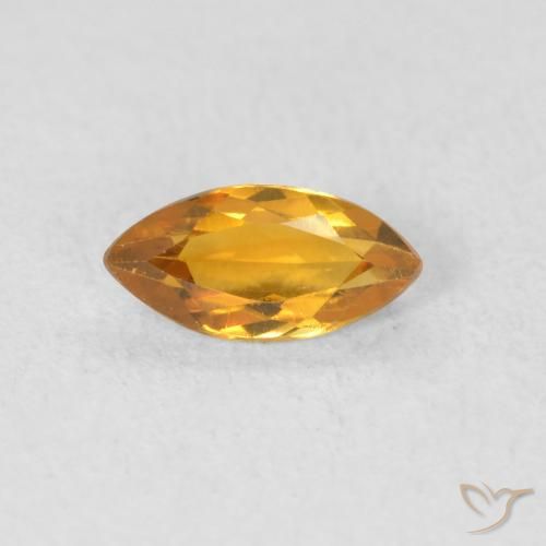 0.51ct Natural Laranja-Ouro Citrino, Marquesa, VVS-VS
