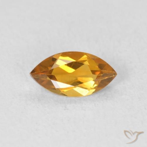 0.57ct Natural Laranja-dourado médio Citrino, Marquesa, VVS-VS